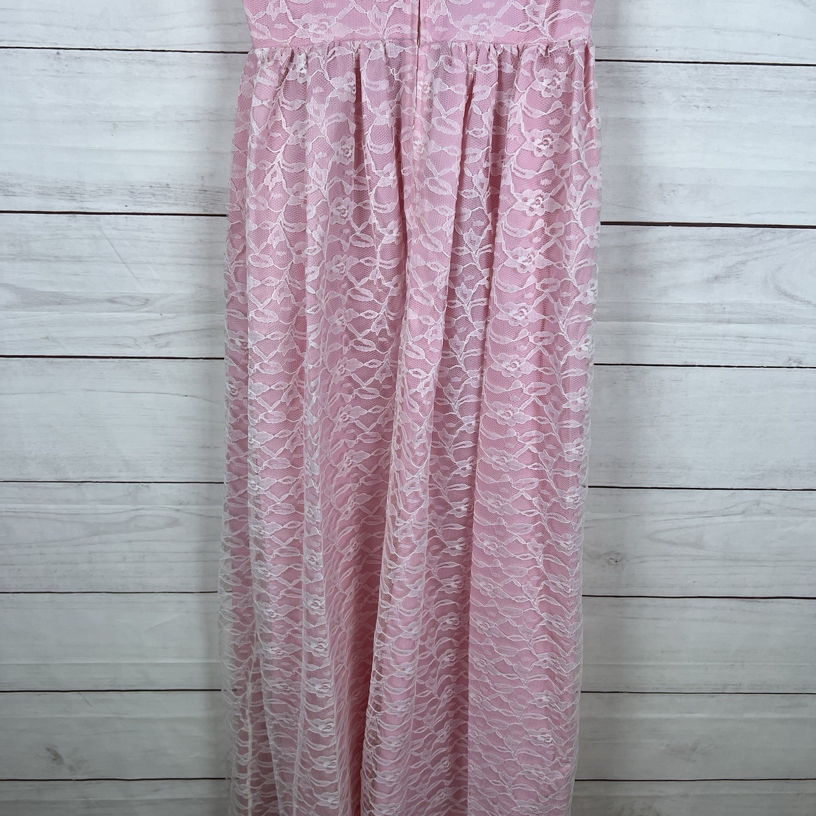 Vintage Vicky Vaughn Junior Dress Pink Size 9 ILGWU Union 70s 80s Small or XS