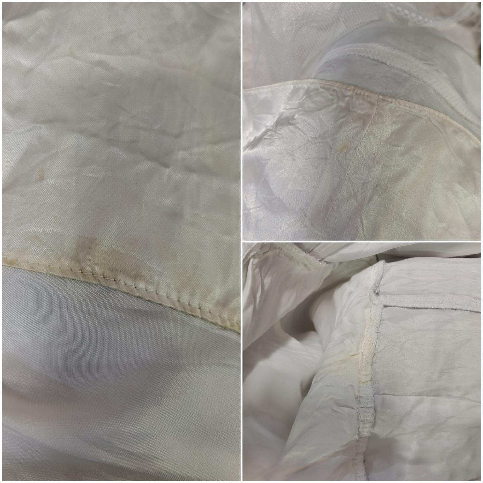 Vintage 80s Gunne Sax Jessica McClintock Dress Silver Metallic Lace White Size 9