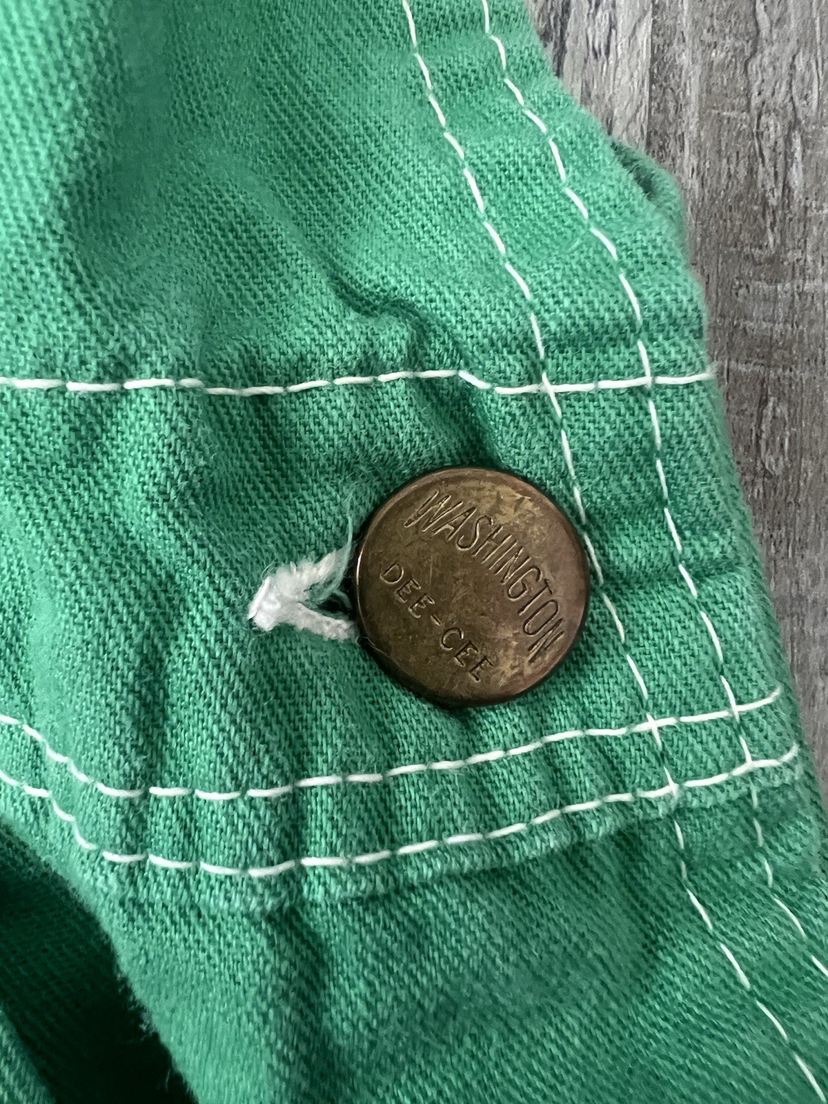 VTG 70s Washington Dee Cee Sanforized USA Made Overalls Green