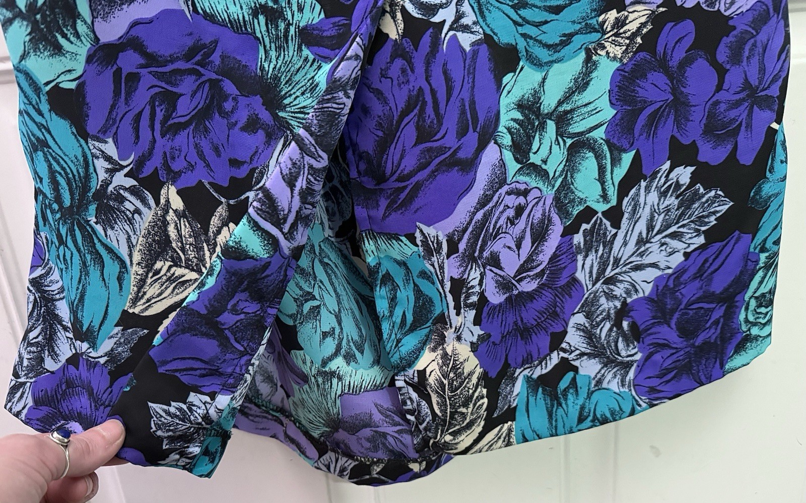 Vintage 80s John Richard California Floral Midi Skirt 10 Whimsigoth Witchy