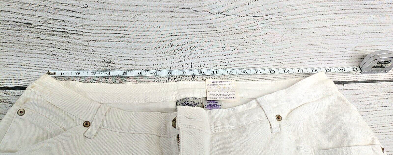 Y2K Just My Size Stretch White Denim Jeans Vintage 2000 Women’s Size 22W/29 NEW