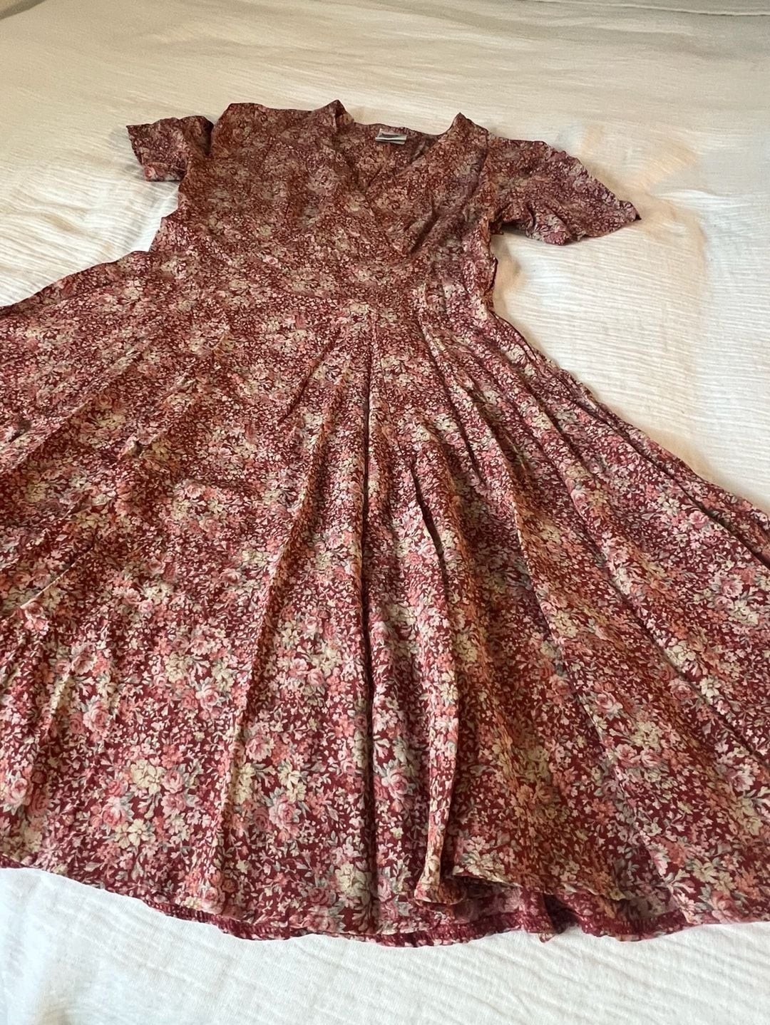 Vintage Laura Ashley Ditsy Floral Rayon Tea Dress