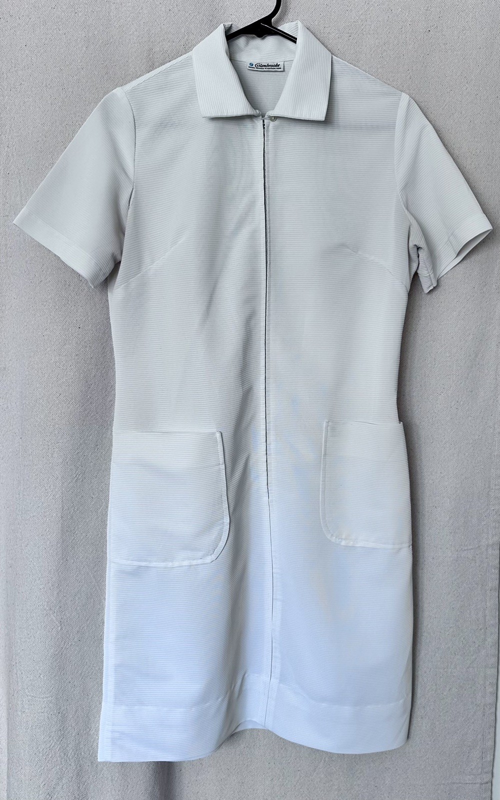 Vintage Glenbrooke White Nurse Dress Women’s 1960s 70s Medical Uniform