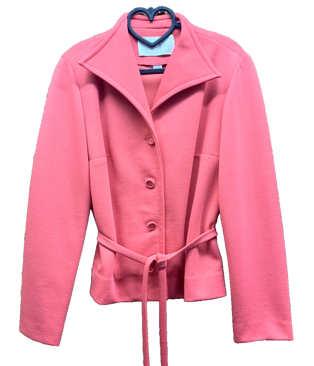 Vintage ALFRED WEBER Mod APRICOT Top Jacket Mad Men DAGGER Classic EUC