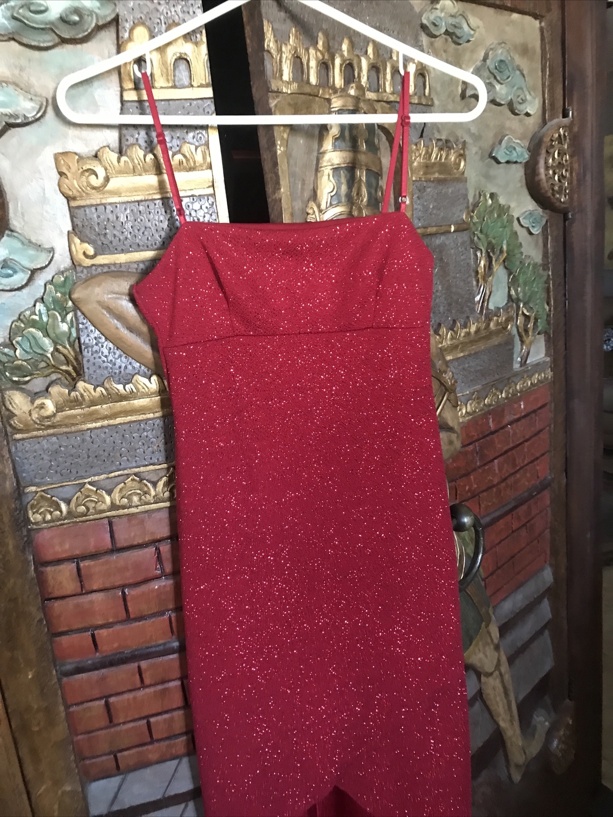 vtg 90s jodi kristopher ruby red sparkle party dress
