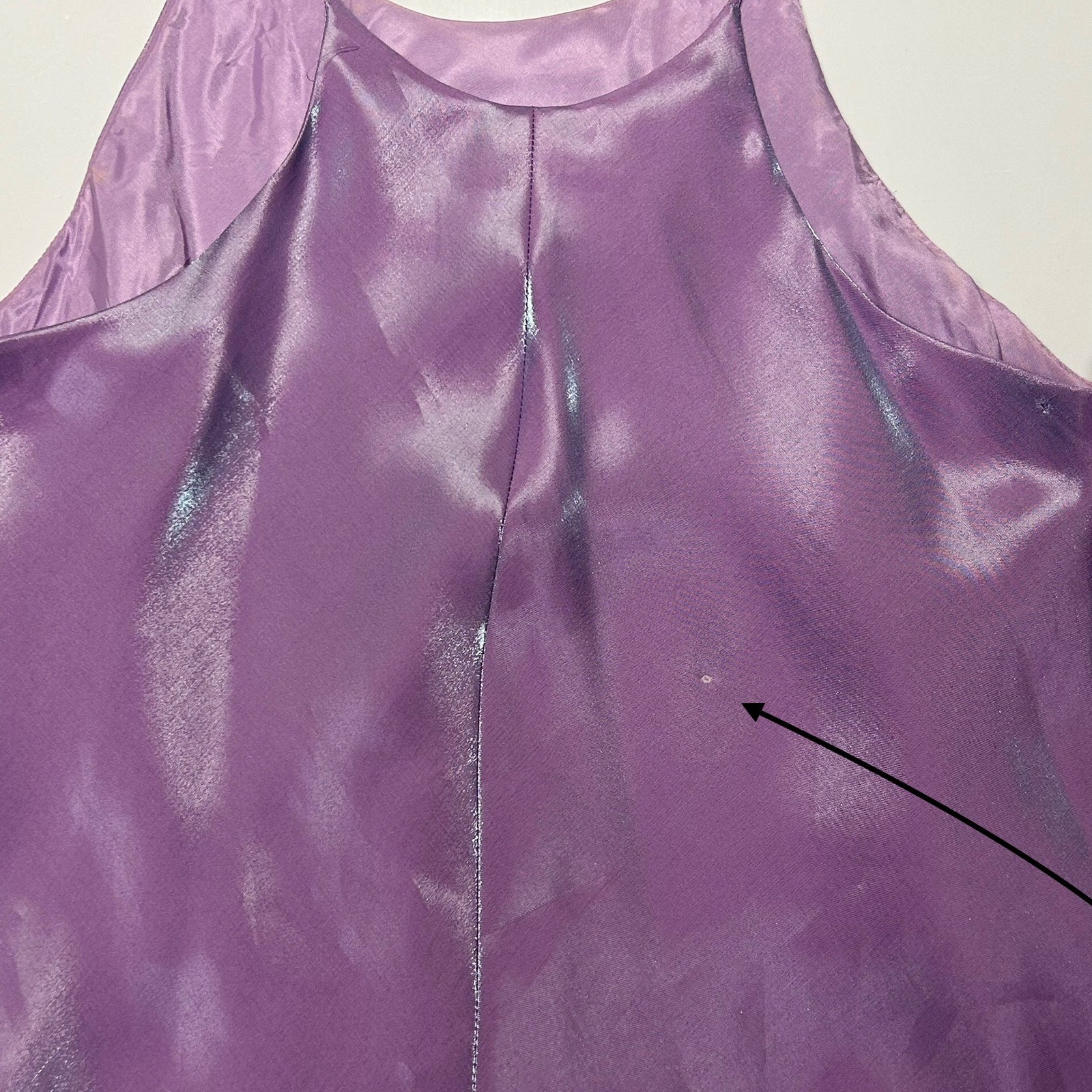 Vtg Chelsea Nites Iridescent Purple Formal Gown Beaded With Shawl Size 12 Prom