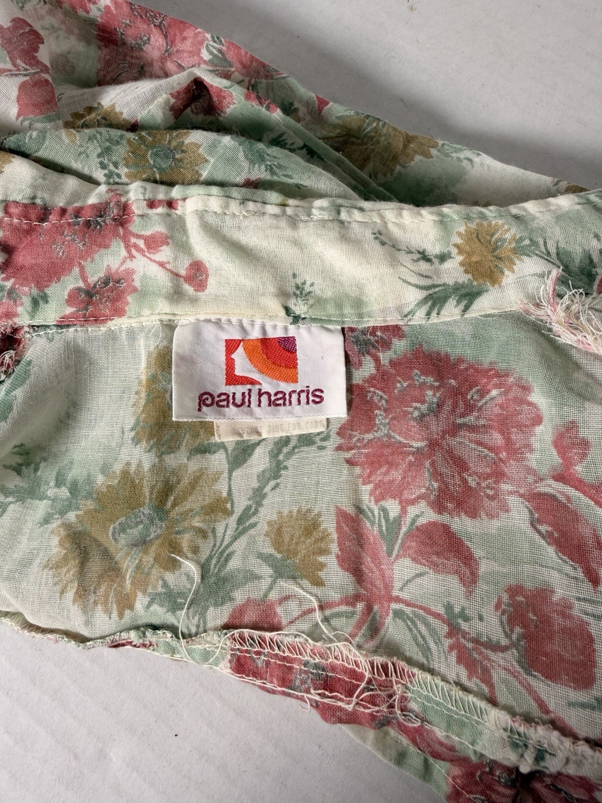 Paul Harris Vtg Women’s 2-piece Button Down Floral & 60’s Bikini Top