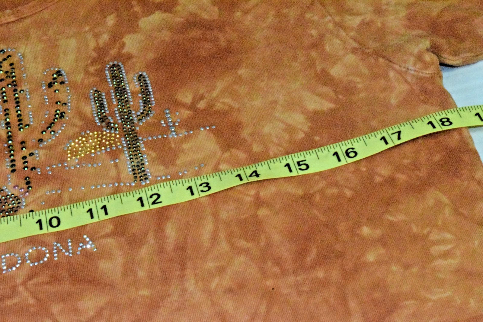 Vintage T-Shirt Size M 90s Cactus Bay Rusty Orange Tie Dye Sedona Made USA