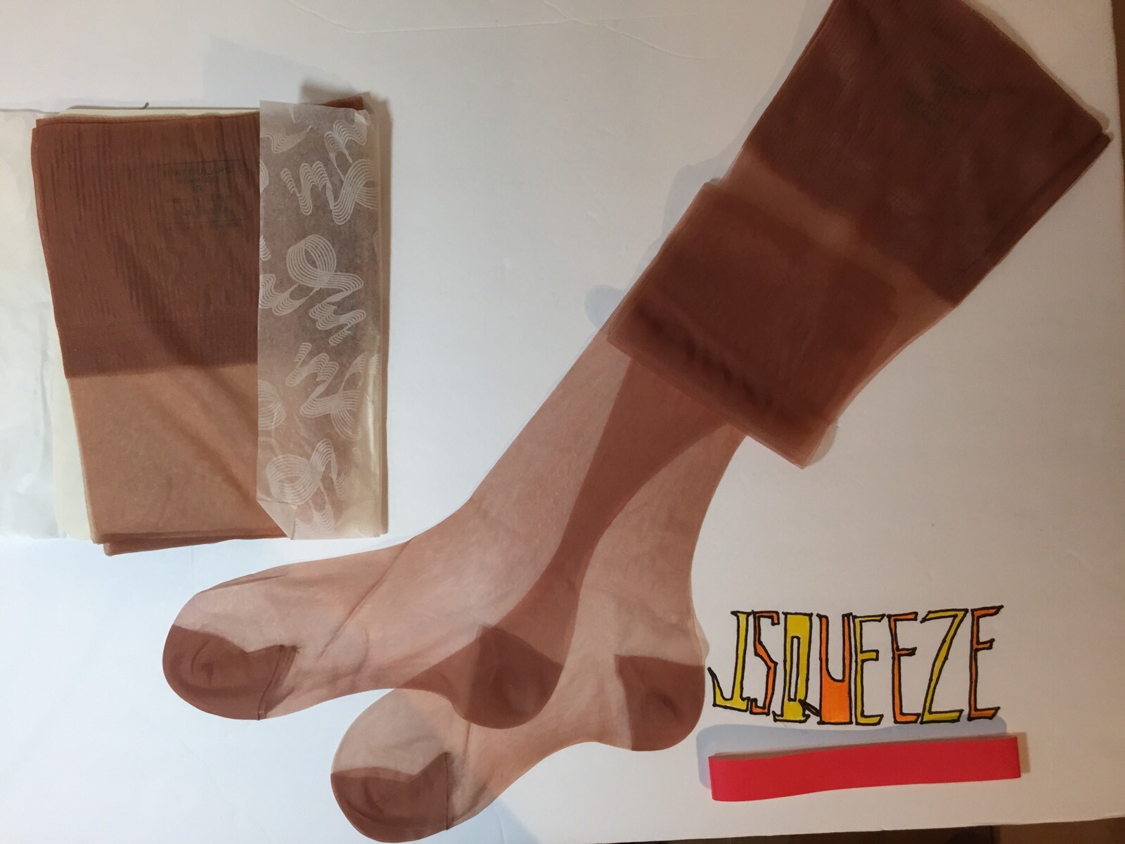 6 Pairs Vintage 15Den. RHT Nylon Stockings 8 1/2 X 30” Plain Flat Knit Highlight