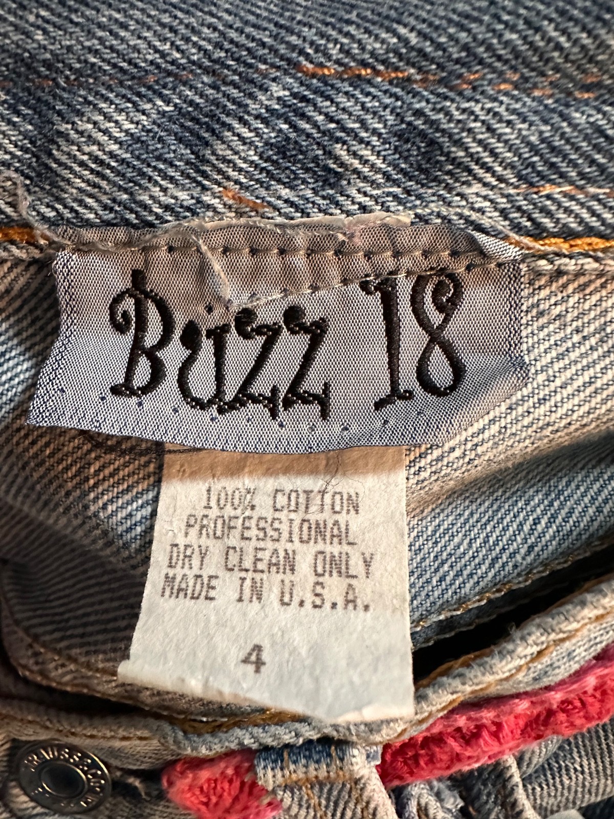 Vintage 1990’s Buzz 18 Embellished Levi’s 501 Jeans W30 28.5” Waist USA Pink
