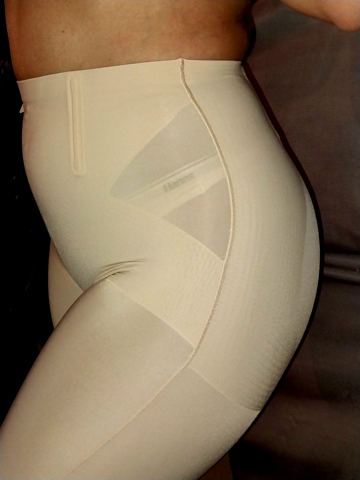 MULBERRY SILK MODAL METAL LASER LLPG OPAQUE INSERT SATIN SILKY PANTIES GIRDLE L