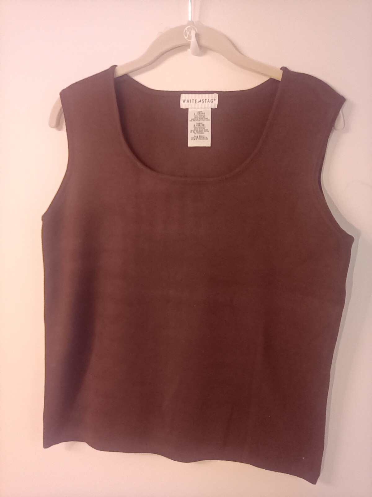 Vtg White Stag maroon sleeveless top pullover L acrylic nylon