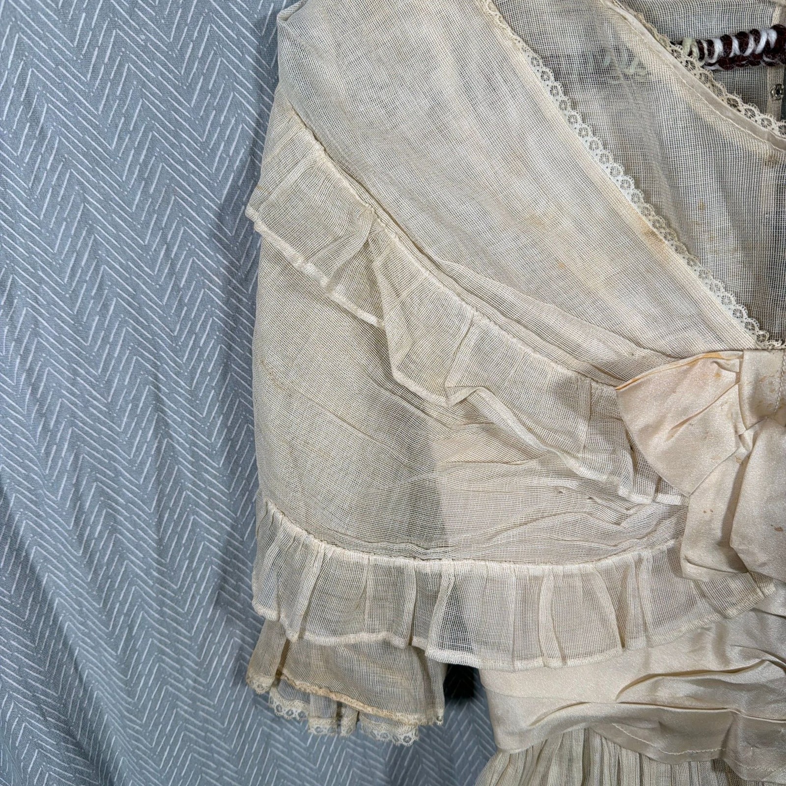 Vintage 1920s Net Wedding Dress