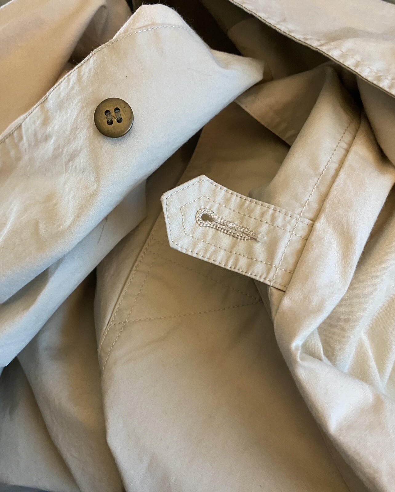 Vintage Eddie Bauer Rain Coat Trench Coat Jacket Beige & Sage Women’s S/P