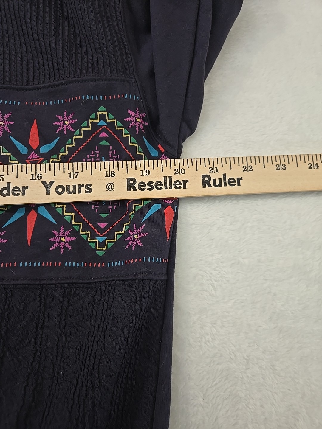 Blast Vtg 90s Southwestern 1/4 Zip Mock Neck Sweatshirt Womans Sz Med Oversized
