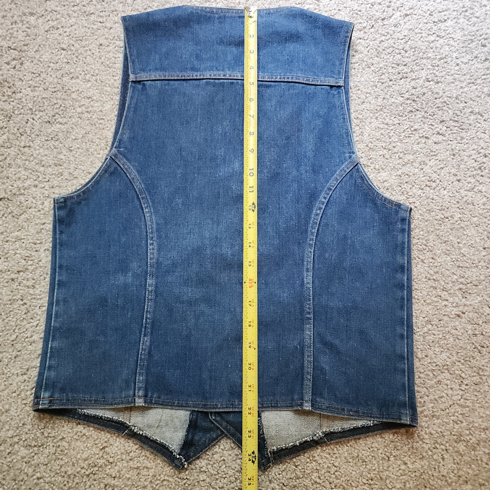 Vintage Wrangler Jean Vest Women’s Medium 70’s No-fault Denims Sanfor Set USA