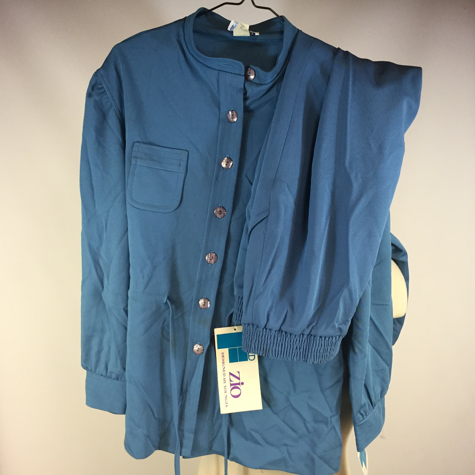 NOS Deadstock Vintage 70s 80s Fairfield Zio Two Piece Jump Suit Pants Shirt Jack