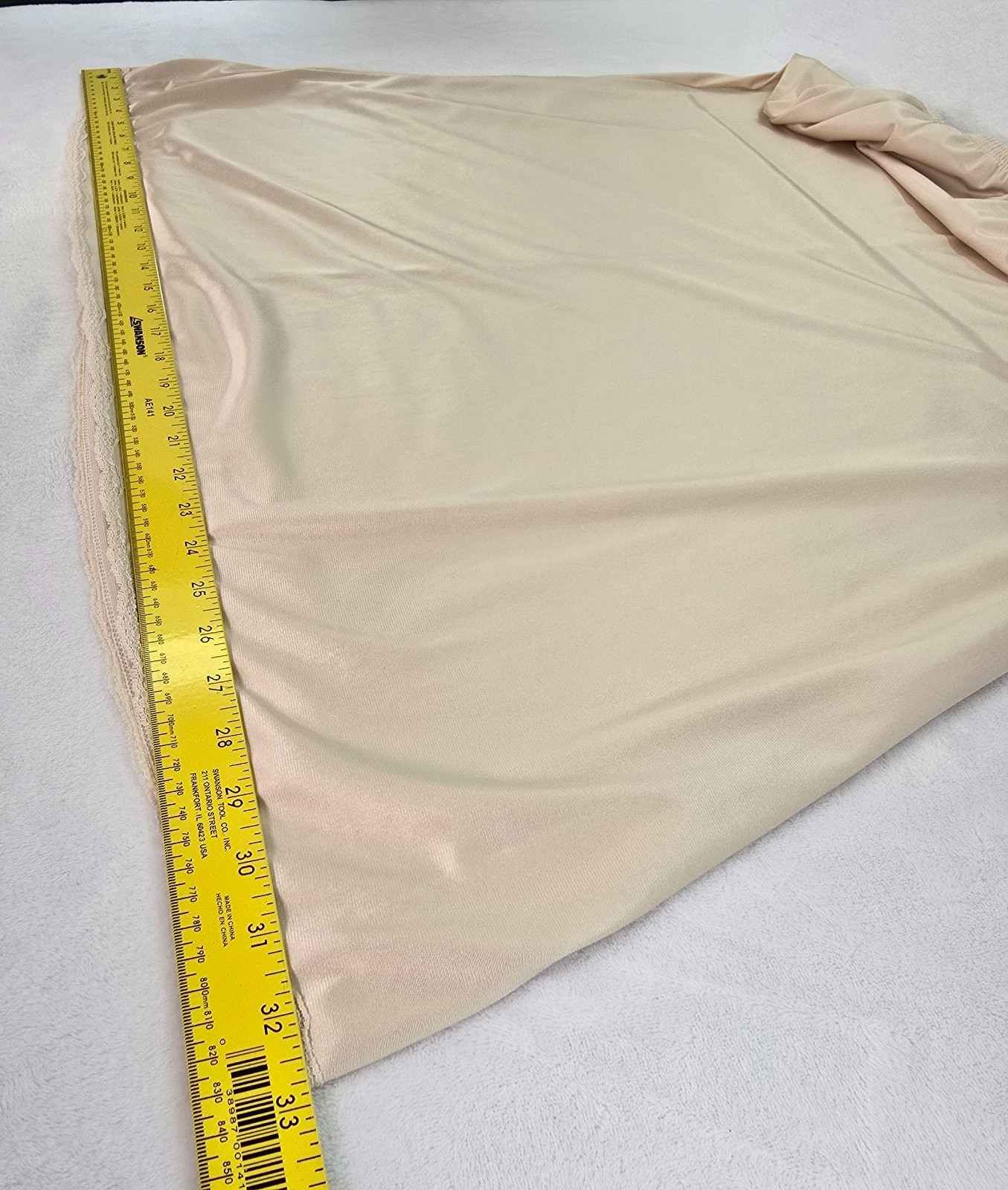Vintage Cabernet Nylon Beige Maxi Half Slip 34″ Long Lace Hem Womens Large