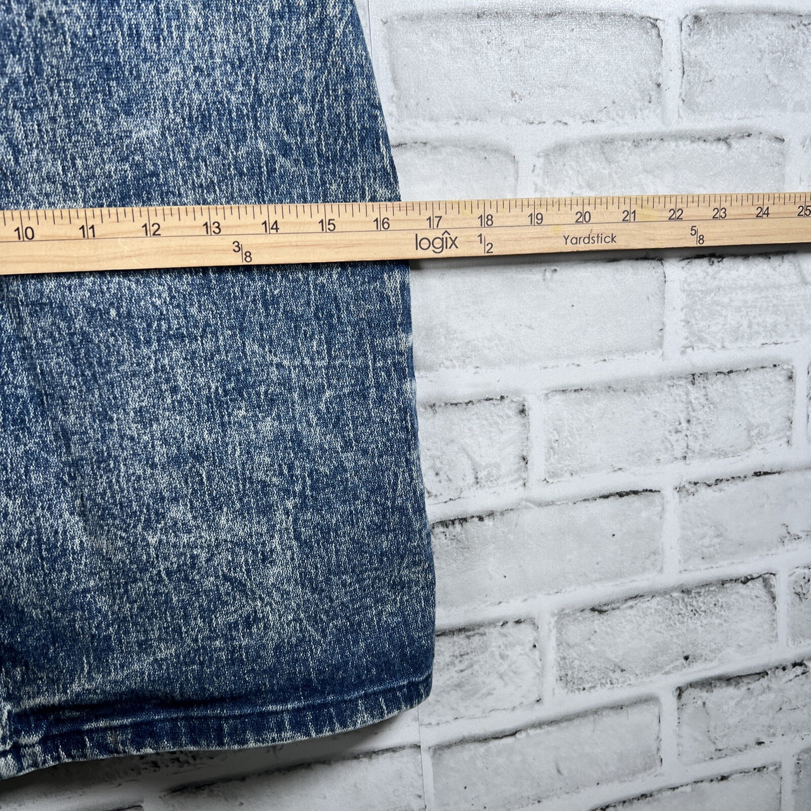 Vintage 1980s Kayo California Acid Wash Denim Skirt USA Made