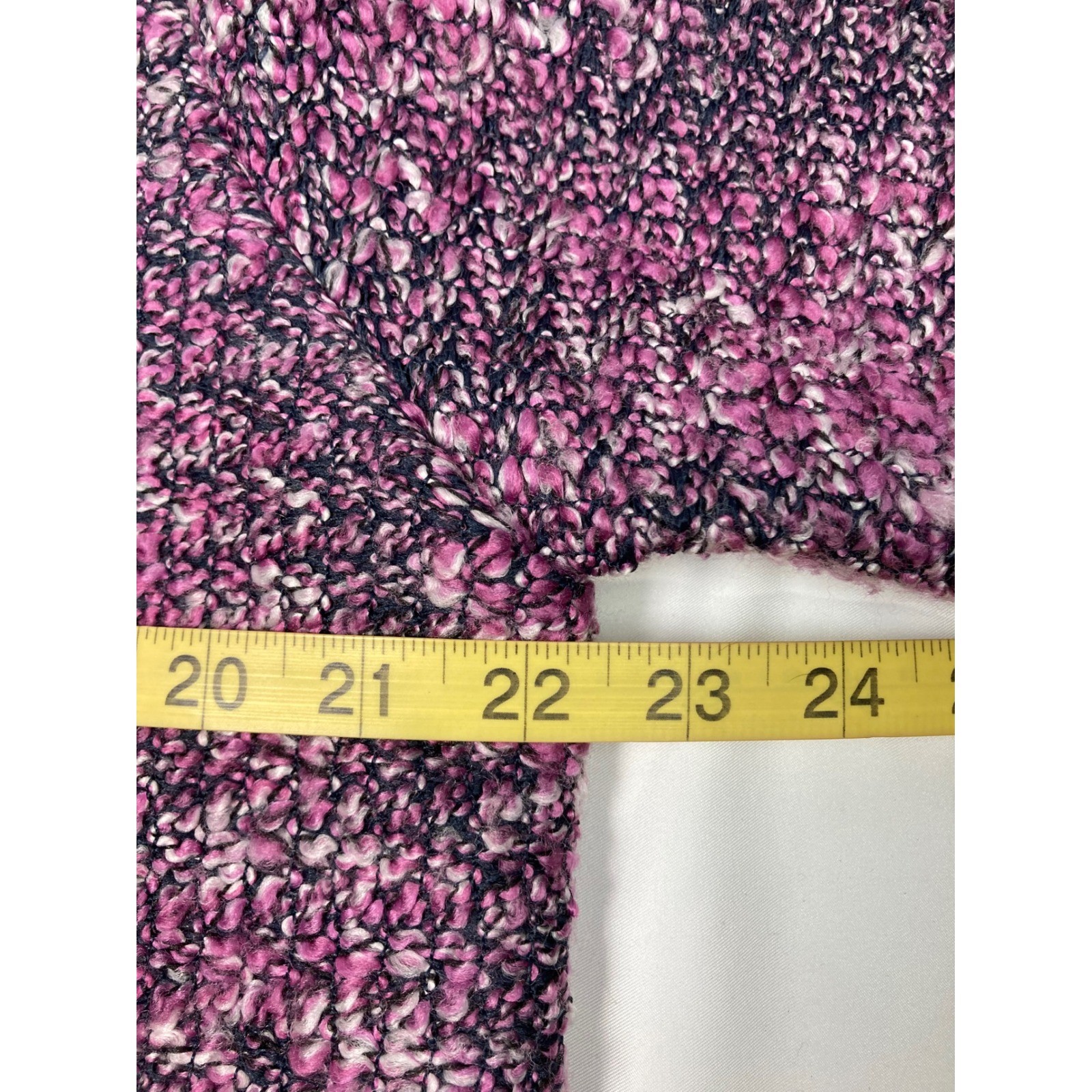 Vintage Alfred Dunner Bouclé Blazer Jacket Pink Black Size 16 Textured