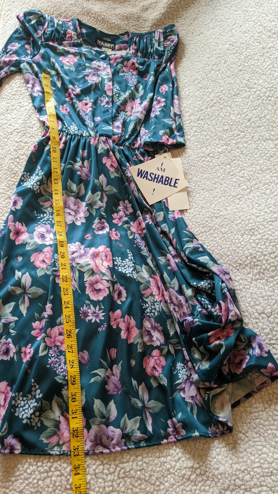 NWT TABBY OF CALIFORNIA PRAIRIE Dress Sz 6 Petite Pink Green Floral Cottagecore