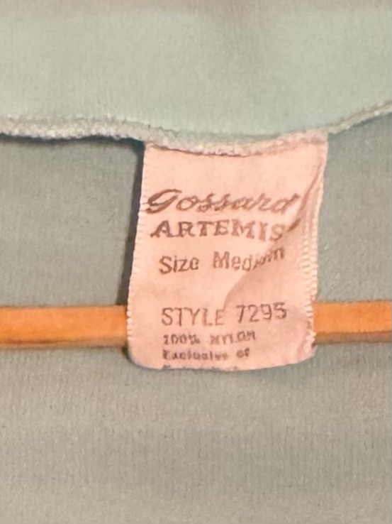 Vtg 60/70s Mod Gossard Artemis Robe Loungewear Aqua Pink turquoise SzM