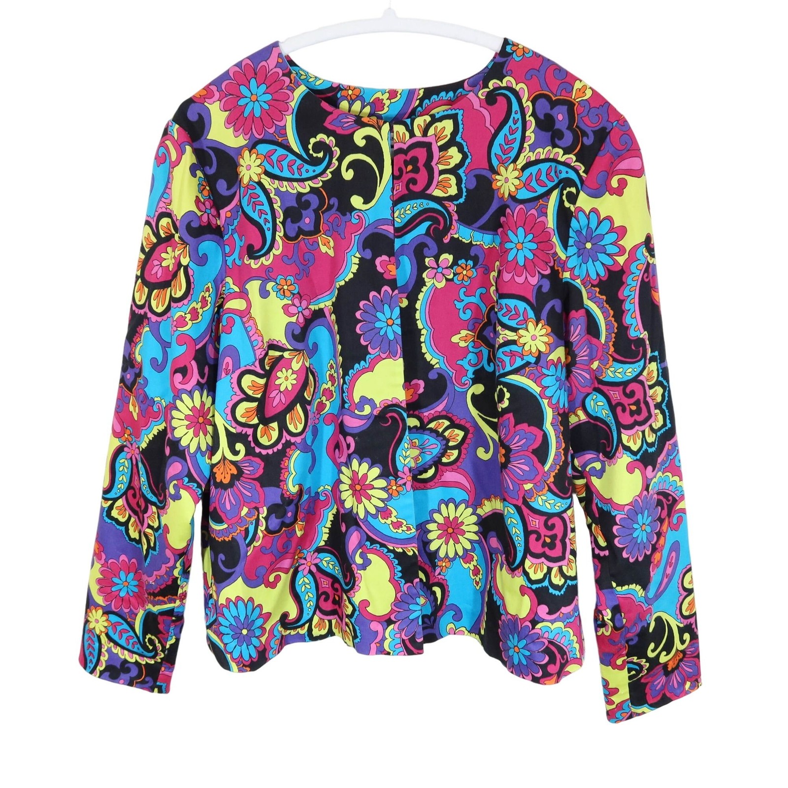 Vintage LAURA ASHLEY Floral Jacket Size M Maximalist Flower Power Paisley