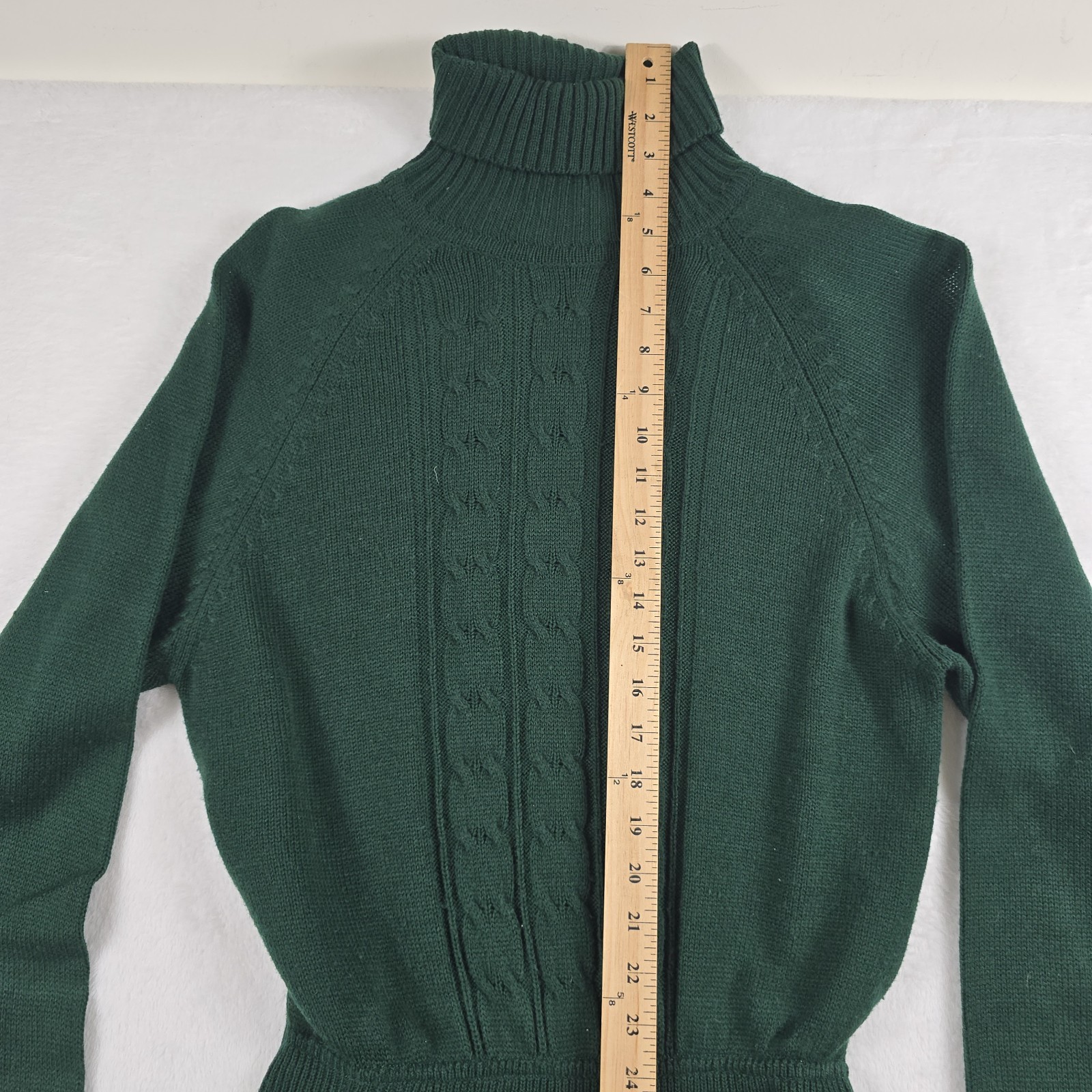 Vintage Plain Jane by Sweet Baby Jane Green Turtleneck Sweater Dress Size Medium