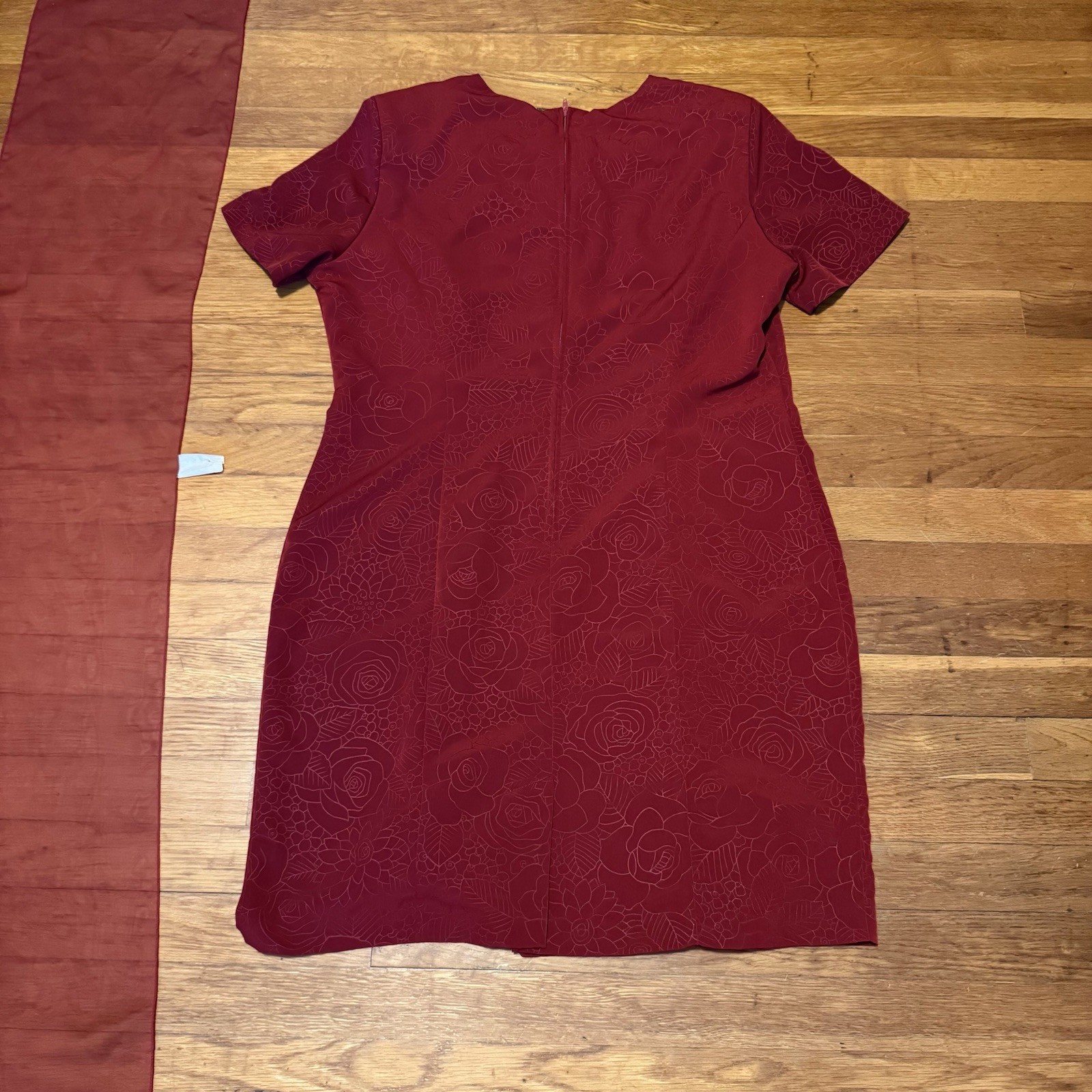 VTG 90s Betsy’s Things Floral Dress & Scarf Red Sz 12P Women’s Clothing