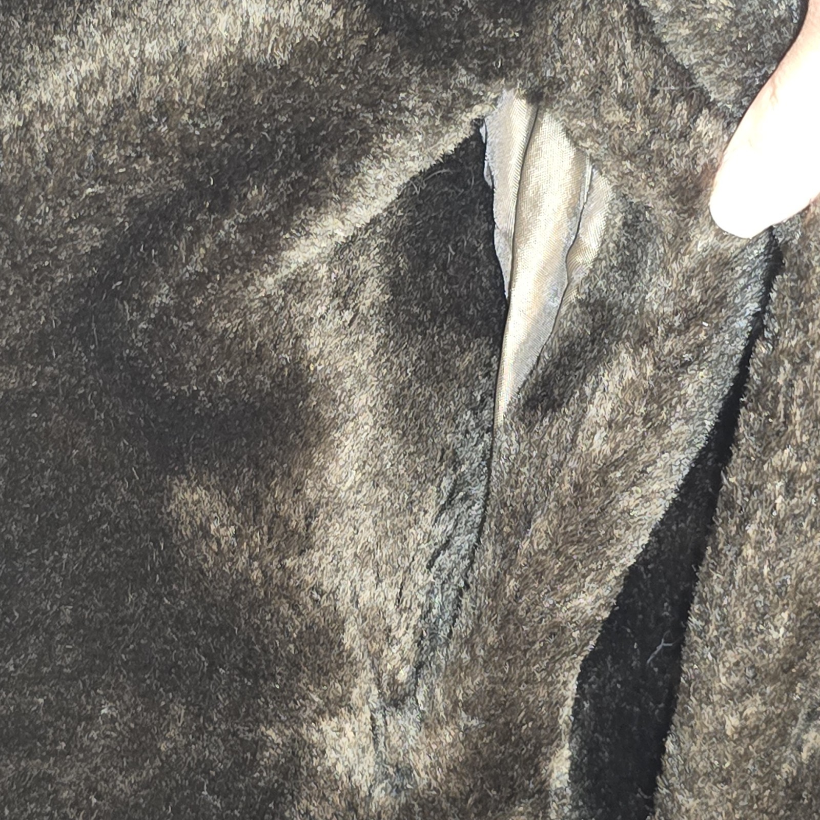 VTG Herman Kay Dark Brown Faux Fur Double Breasted Women’s Coat USA Distressed