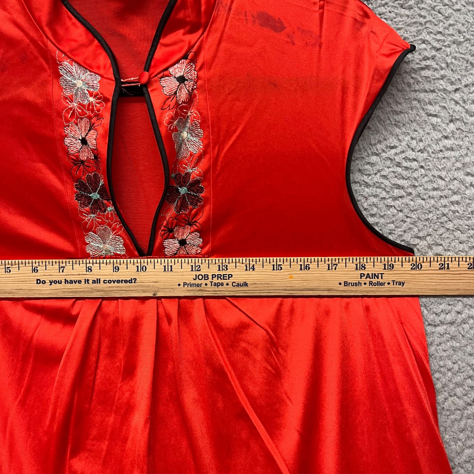 Vtg JCPenny Nightgown Robe Womens M Floral Oriental Satin House Coat Slip Dress