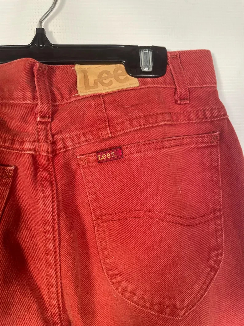 Vintage 90’s Lee Terracotta High Waist Cotton Mom Jeans Made In USA Size 28×28