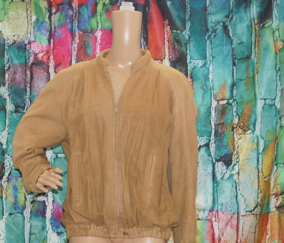 Vintage Jacobson’s Tan Leather Blouson Jacket size 10