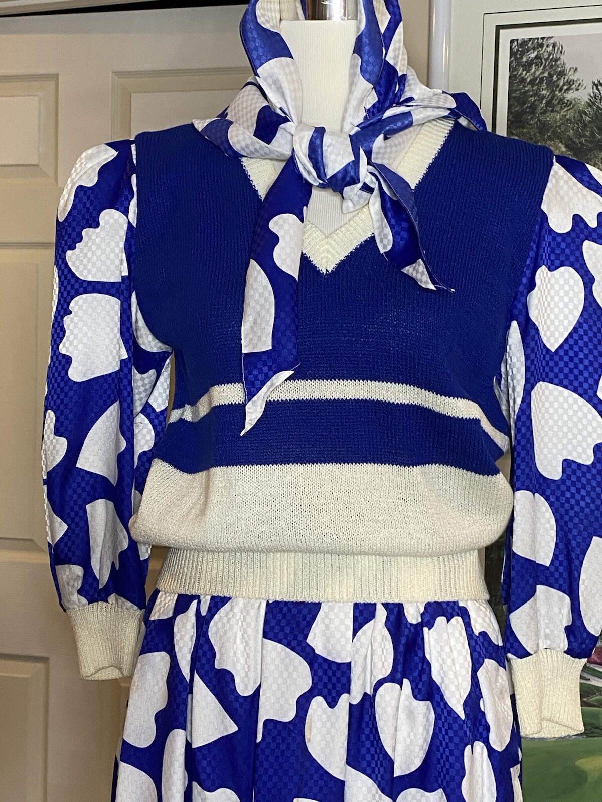 Vintage Jaymee Papell 3 piece Skirt, Sweater, Scarf
