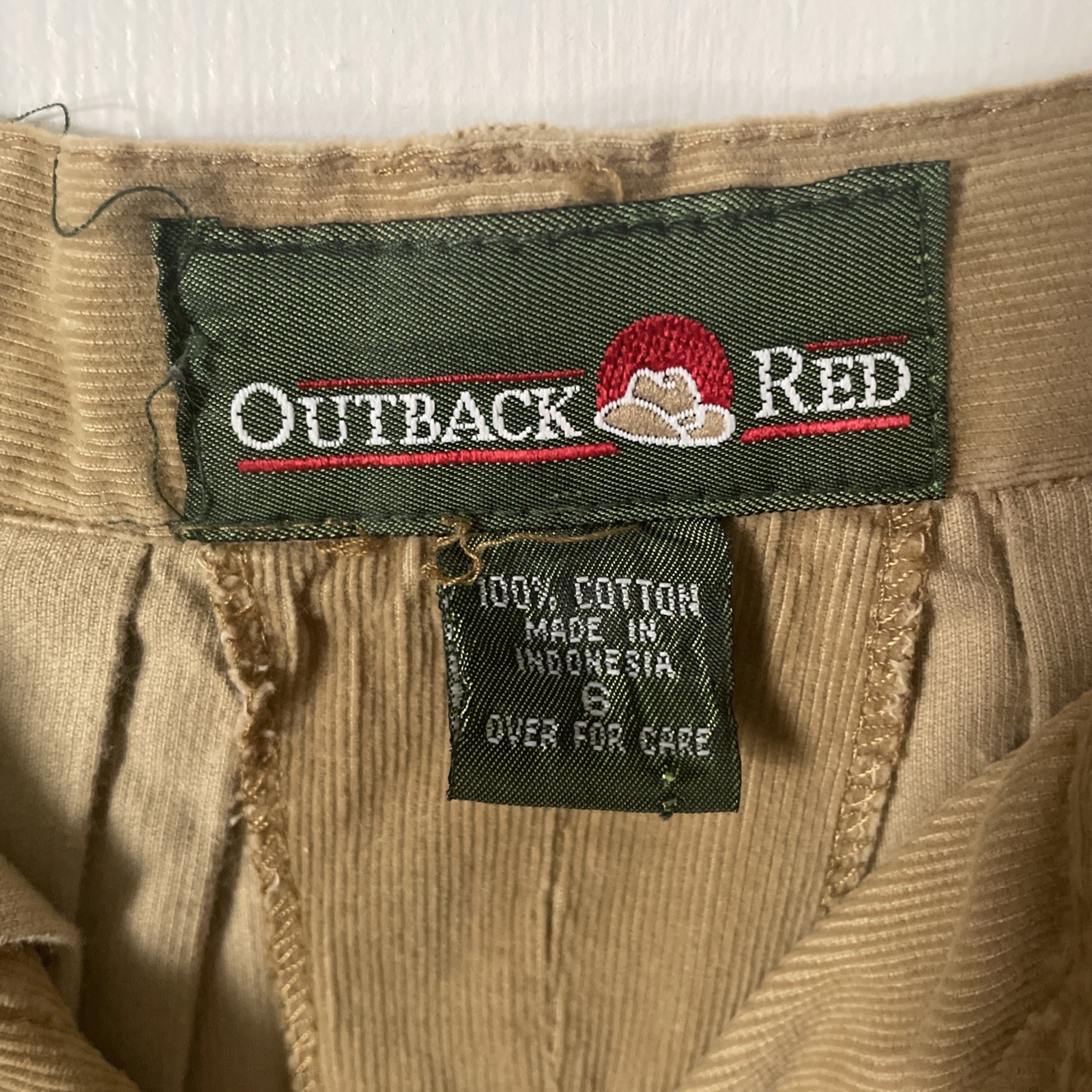 Outback Red VTg Corduroy Skirt Size 6 Beige