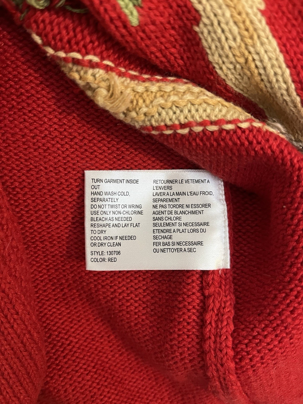 Northern Isles Vintage red Panda Bears Bamboo button front cardigan Knit Sweater