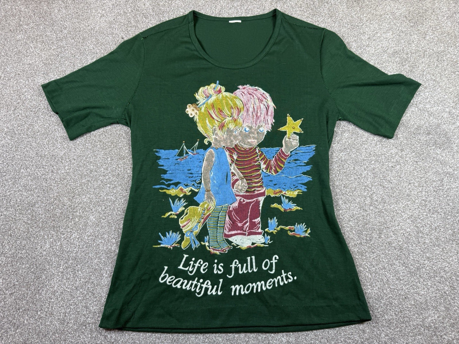 Vintage Women’s 1970/80’s Life Is Full Of Beautiful Moments Single Stitch Kitsch