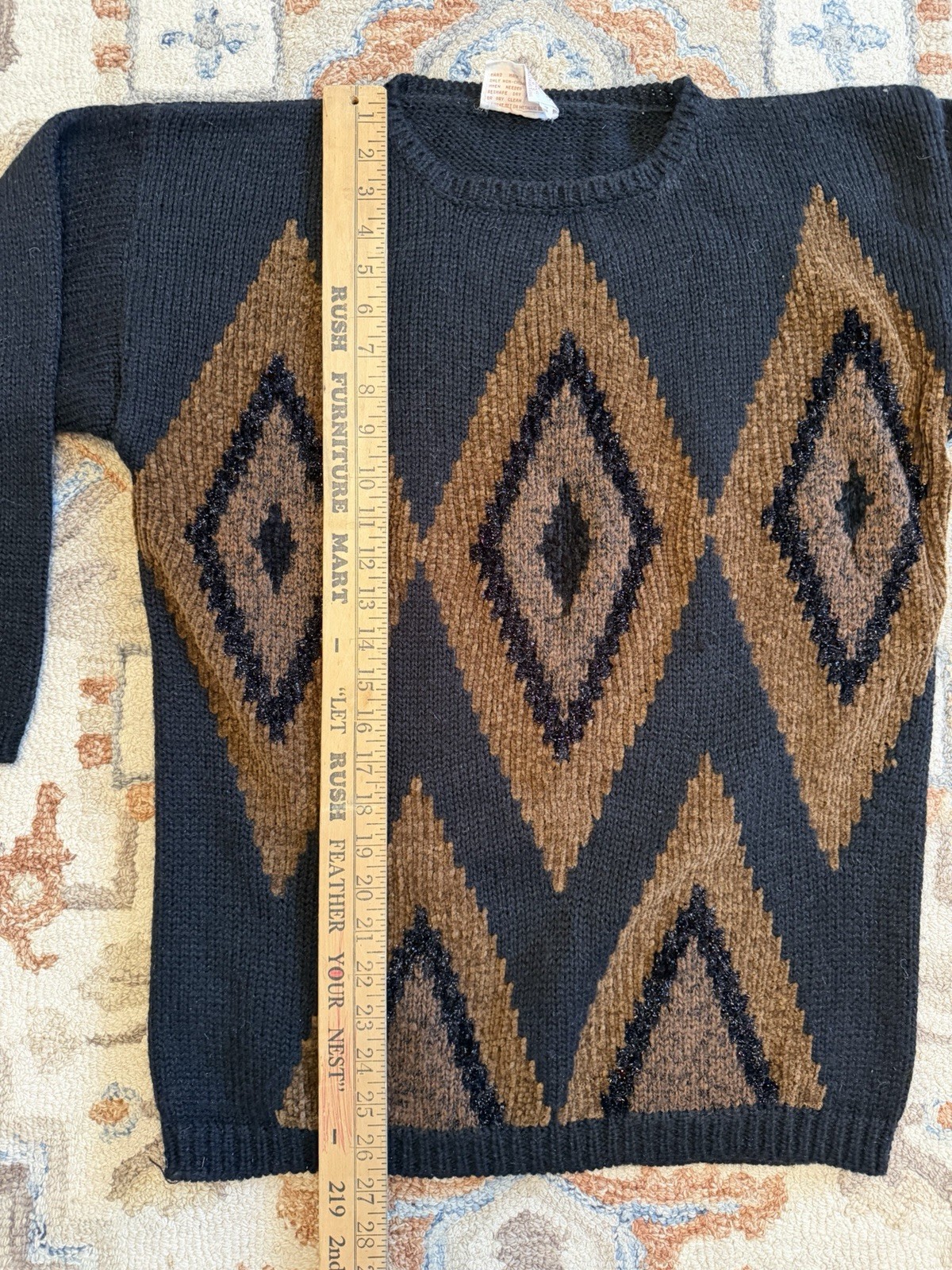 Vtg beldoch popper Women’s sweater Native Western 80’s Geometric