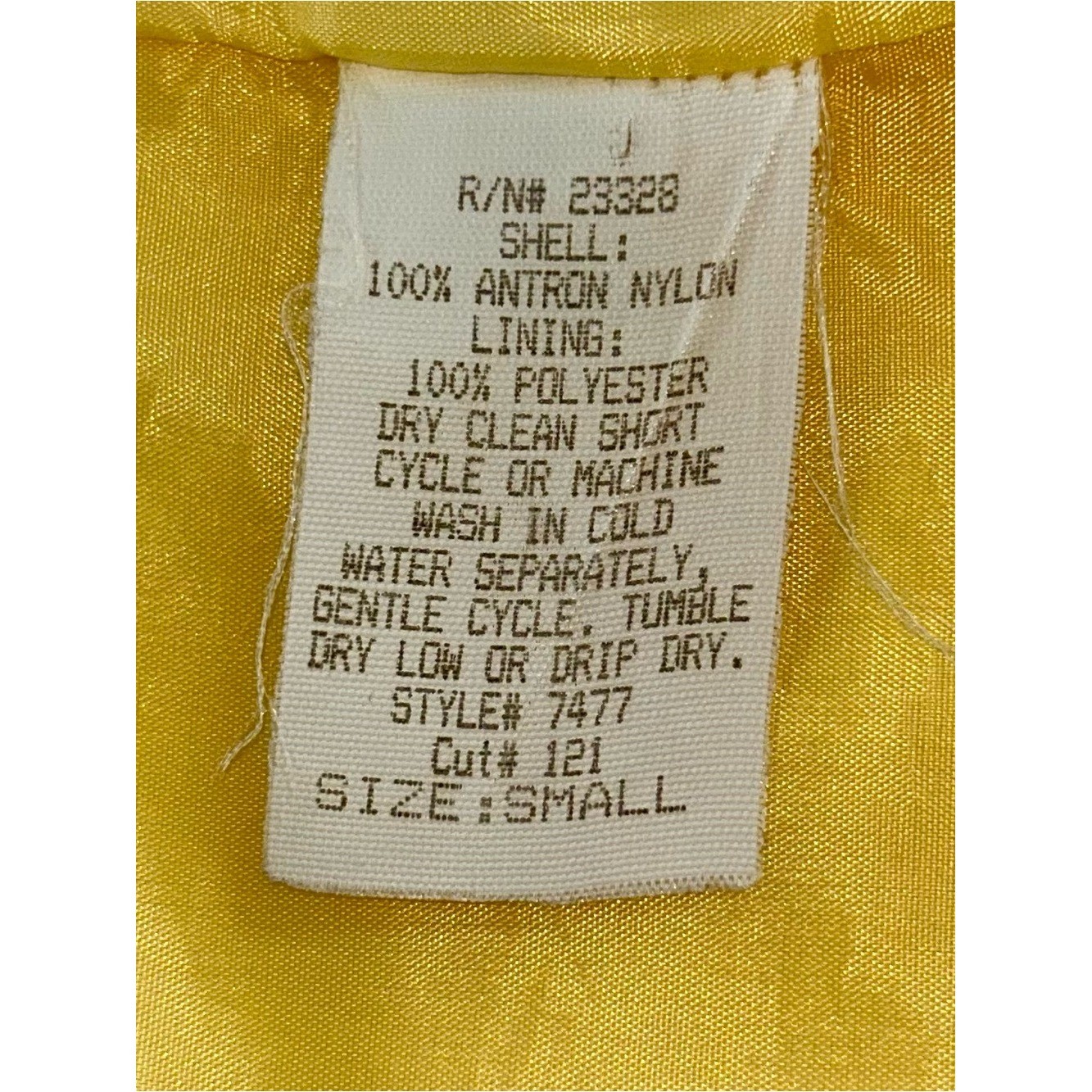 Vintage 90s Kristen Blake Yellow Windbreaker ILGWU Union Made USA Jacket S