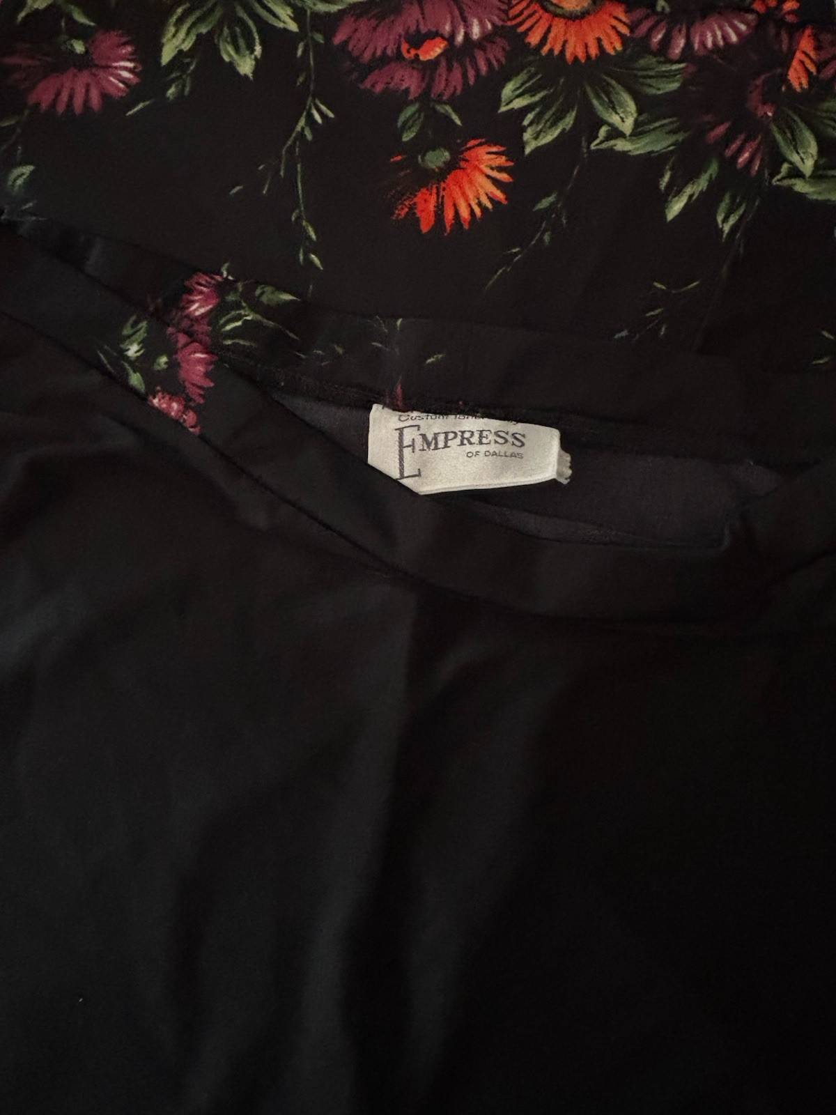 Vintage 1960’s Empress Of Dallas Long Skirt Black Large/XL