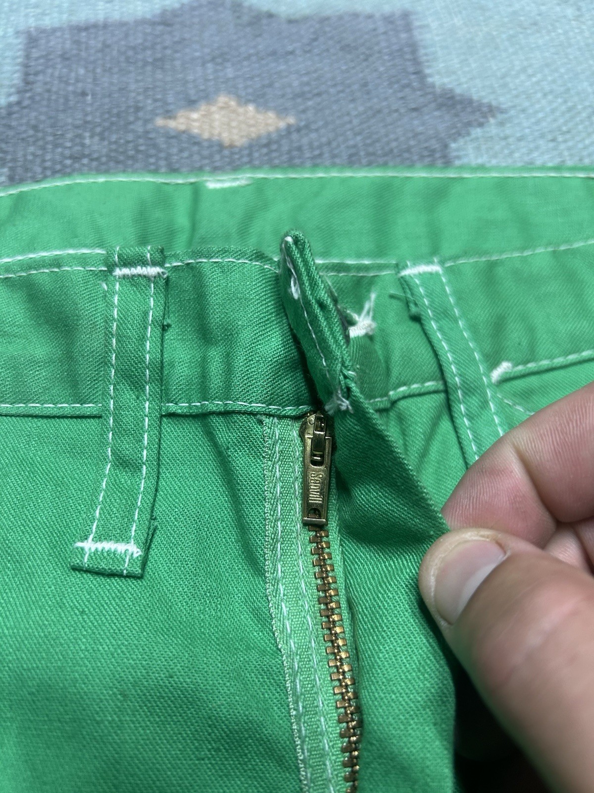 NEW Vintage 70s Dee Cee carpenter pants jeans green DEADSTOCK NWT 29×34 RARE