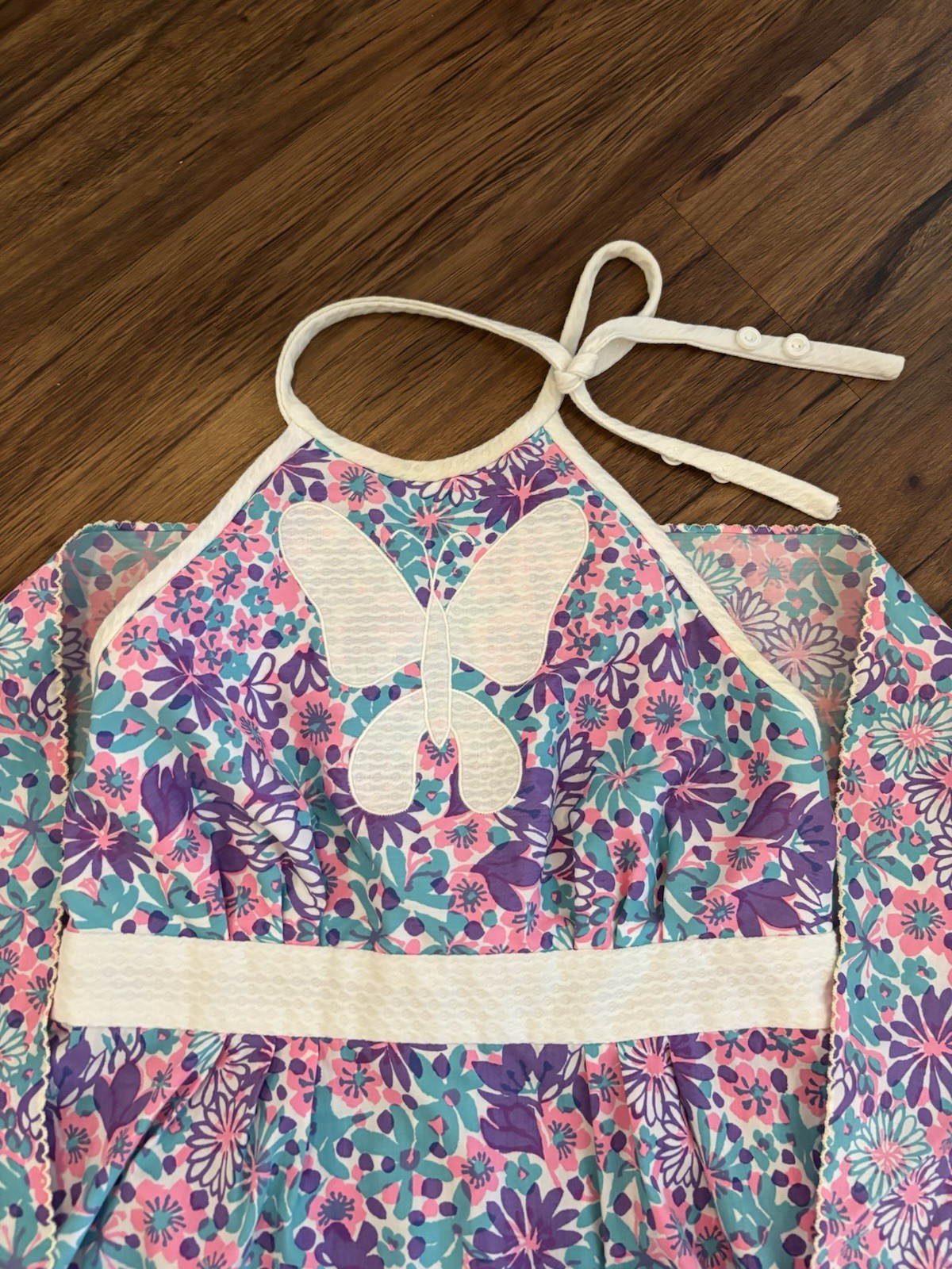 VTG 60s The Lilly Lilly Pulitzer Butterfly 10 Cape 2 Piece Set Floral Maxi Dress