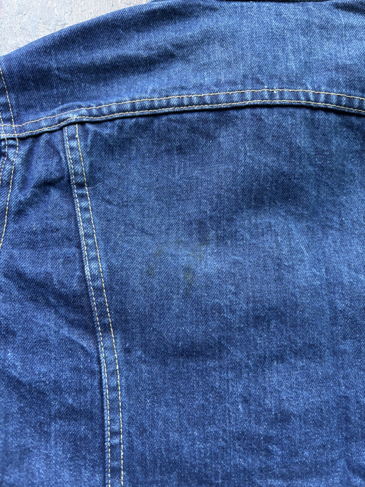 70s Ms LEE Rider Trucker Jacket.zig Zag Stitch.dark Wash.Small.