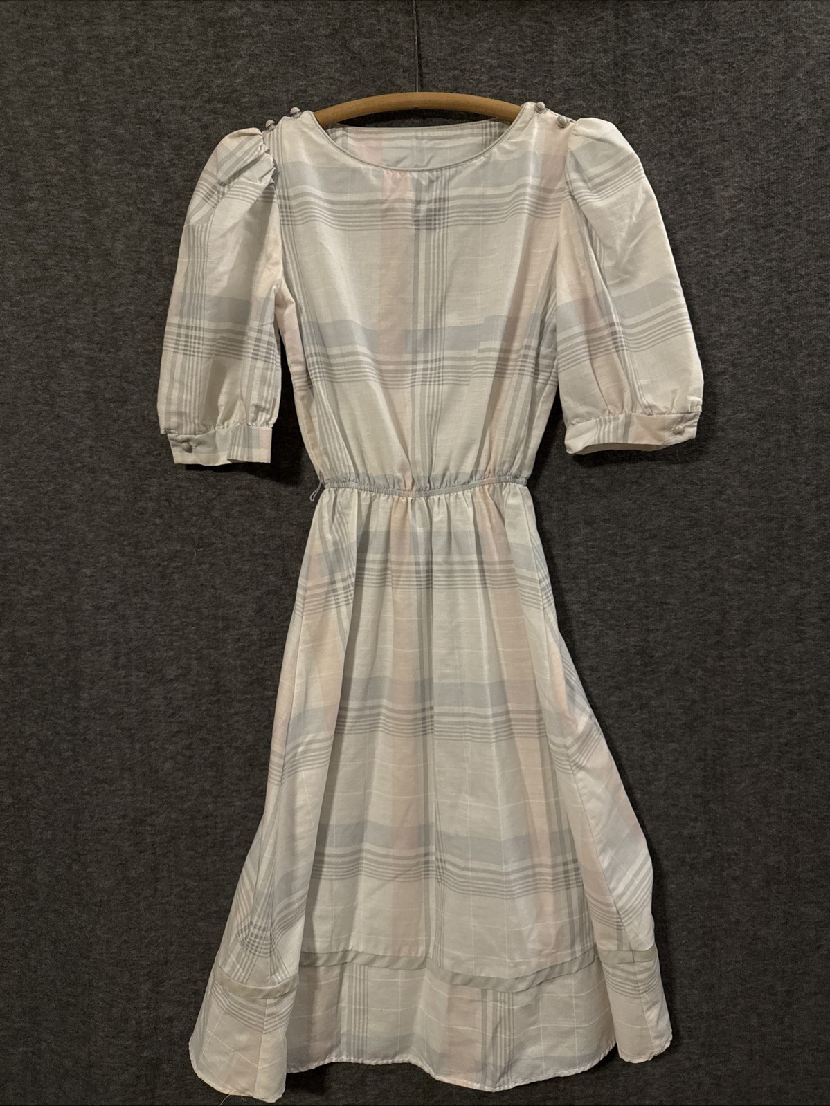 Vintage 70s 80s Joni Blair Size 5 Plaid Dress Made In The USA P51