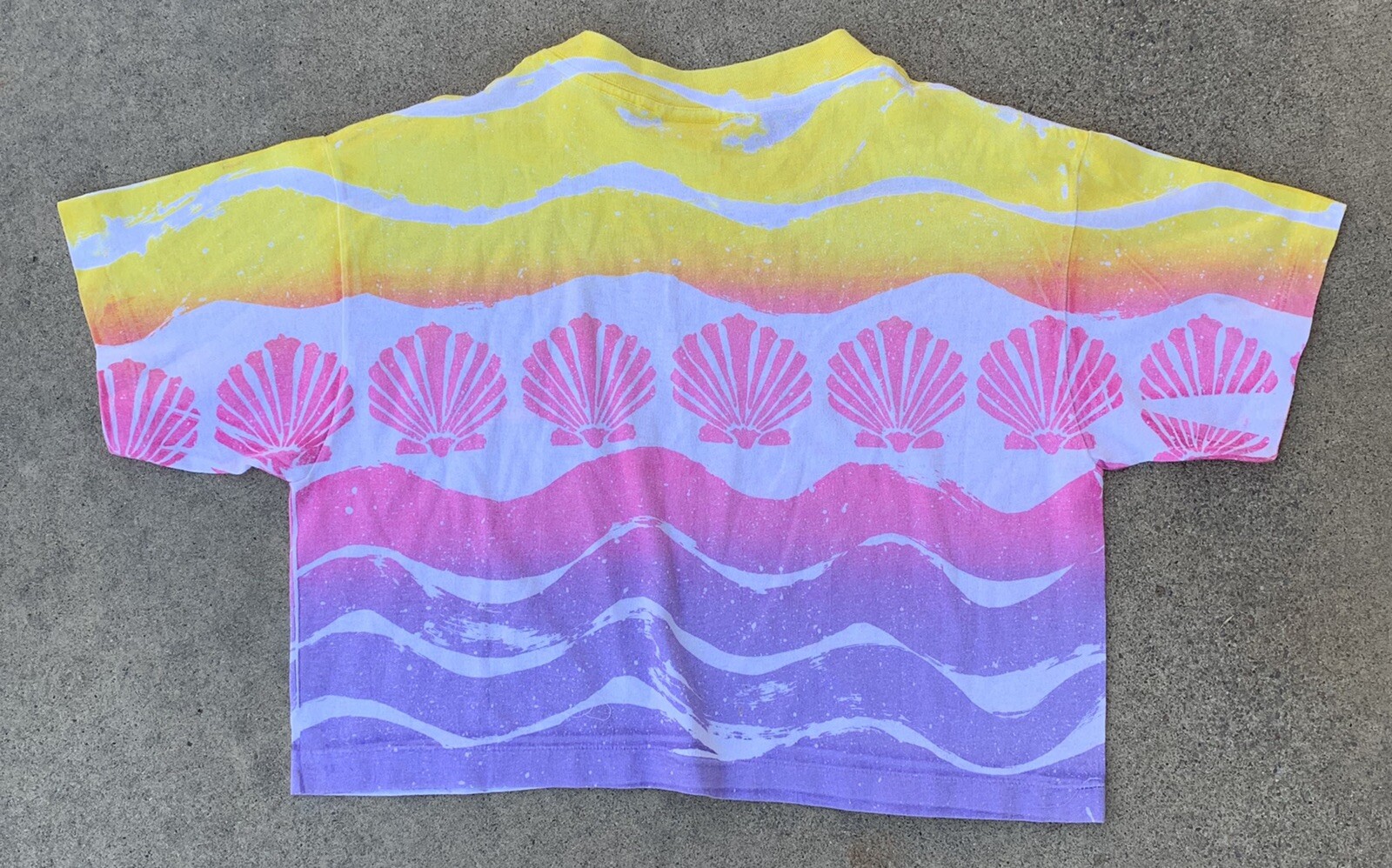 Vintage Crop Top T Shirt Half Shirt Tee Kauai Fun N Sun 80s One Size Made In USA