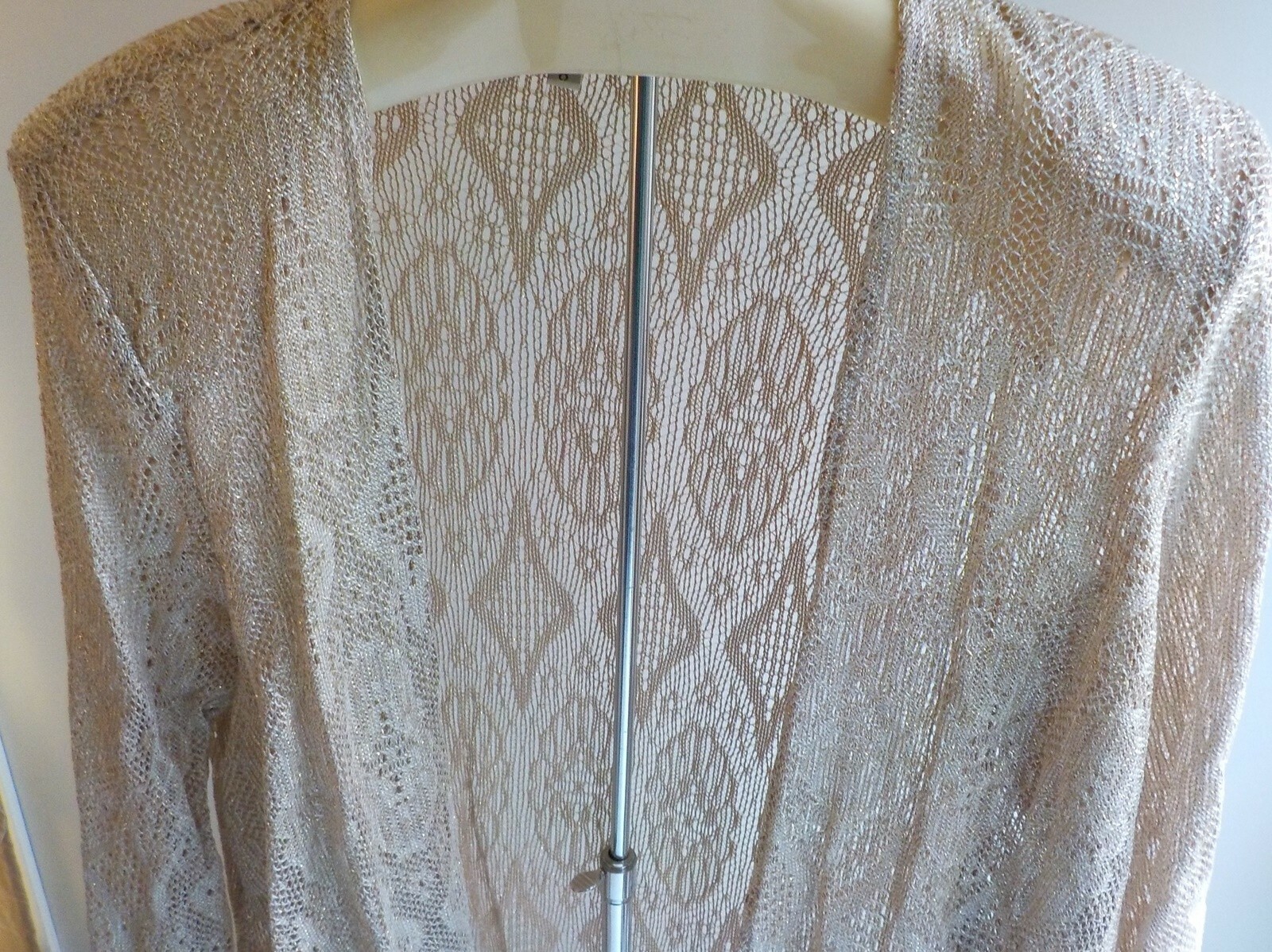 Vintage Onyx Nite dress gold metallic fringe evening occasion SZ 8