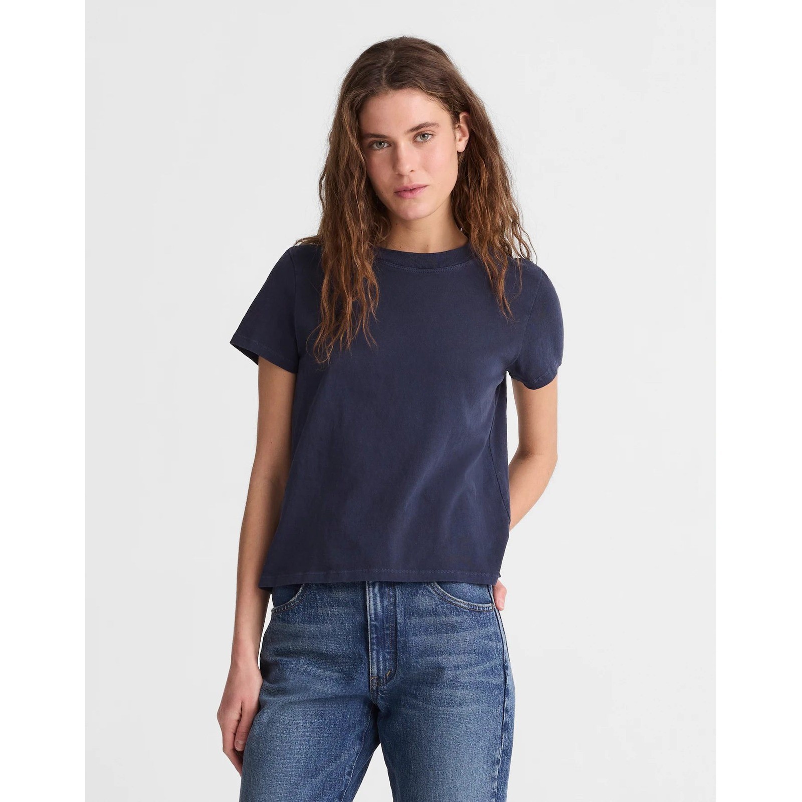 Madewell The Relaxed Tee in Vintage Jersey Navy XS NWT