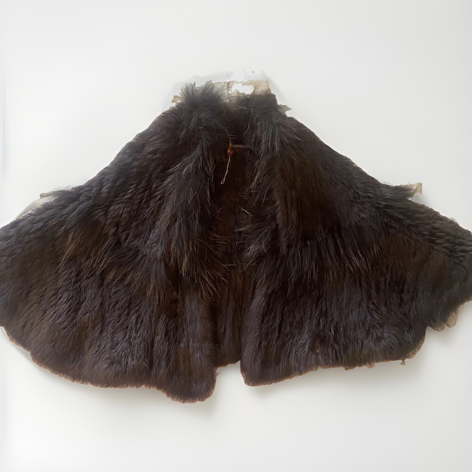 Vintage Italian Fur Cape Shawl Stole Wrap Cape (ONE SIZE) Rabbit Raccoon Italy