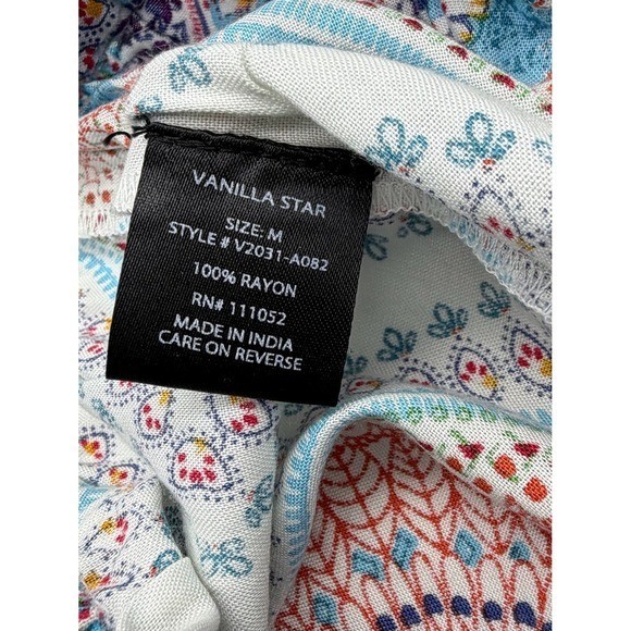 Vanilla Star Colorful Flowy Rayon Pants Size Medium
