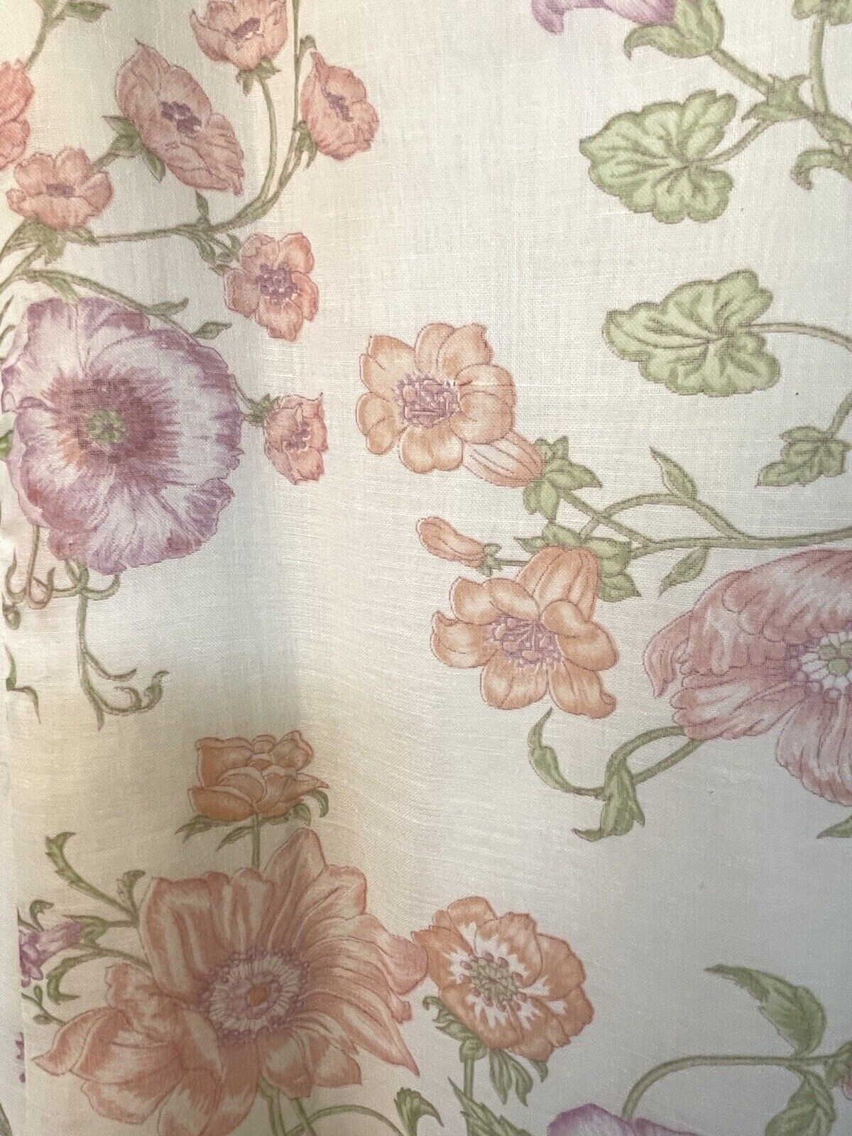 Vintage 1970s Casual Corner 11 Chiffon Pastel Floral Print Senorita Maxi Dress